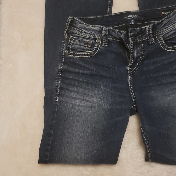 SILVER JEANS Bootcut Dark Wash sz 26 - Picture 2 of 8